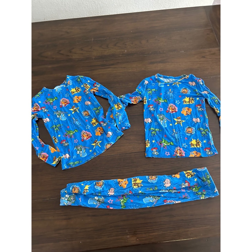 Disney Posh Peanut Toy Story Bamboo Pajama Set 3T-4T Blue Woody Buzz 3pc
